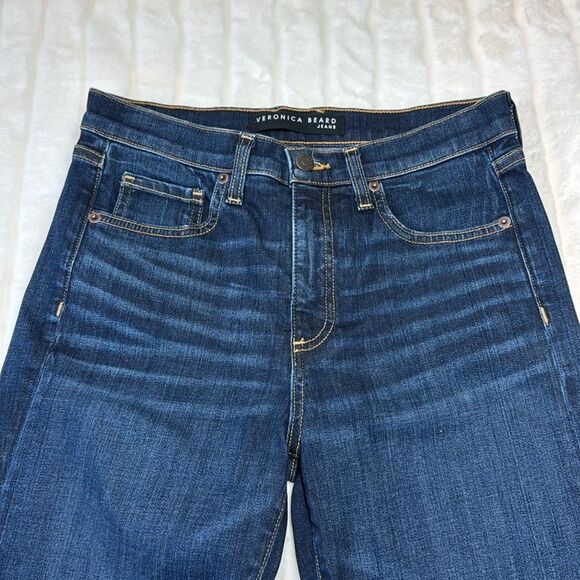Veronica Beard Debbie High Rise Skinny Jeans with Button Detail Sz 27 - Picture 3 of 14